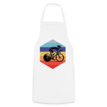 Simple road bike timeless design - Cooking Apron - white - Front - AI Model Male 185 dark (185cm)