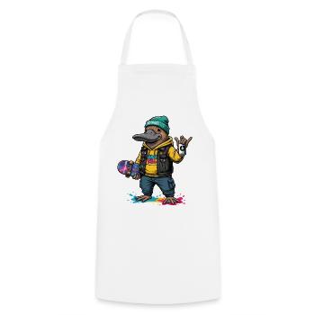 Duck Bill Street Punk Hoodie - Cooking Apron - white - Front - AI Model Male 185 dark (185cm)
