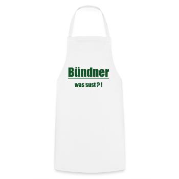 Bündner Wortwitz Grün Graphic - Tablier de cuisine - blanc - Devant - AI Model Male 185 dark (185cm)