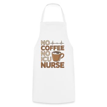 Infirmière en soins intensifs sans café, pas de réponse rapide Amoureuse du café - Tablier de cuisine - blanc - Devant - AI Model Male 185 dark (185cm)