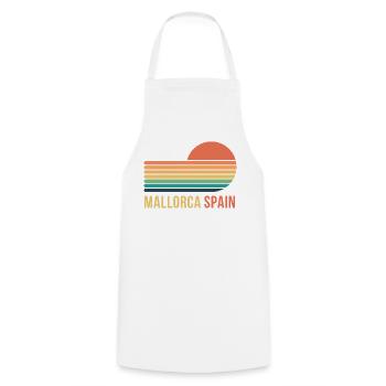 Majorca - Cooking Apron - white - Front - AI Model Male 185 dark (185cm)