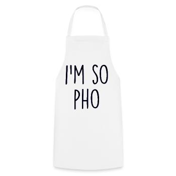 Pho Soup - Cooking Apron - white - Front - AI Model Male 185 dark (185cm)