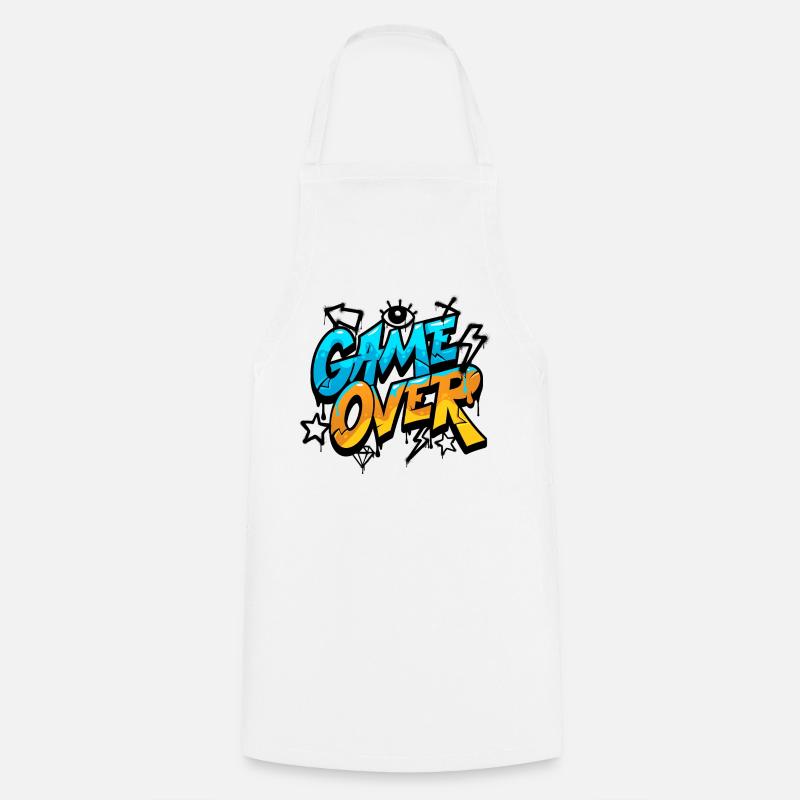Game Over Graffiti Splash Tee - Tablier de cuisine - blanc