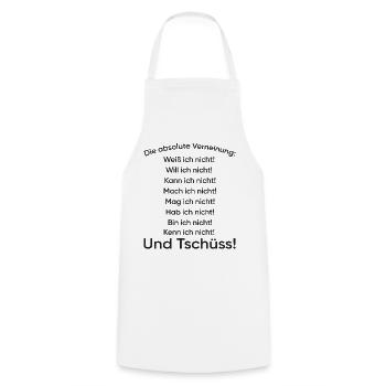 Absolute Verneinung Shirt - Kochschürze - Weiß - Vorne - AI Model Male 185 dark (185cm)
