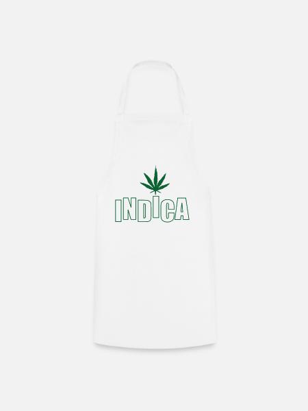 Indica Weed – Cannabis – Chill - Kochschürze - Weiß