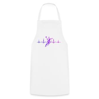 Message clair de handball pour hommes - Tablier de cuisine - blanc - Devant - AI Model Male 185 dark (185cm)