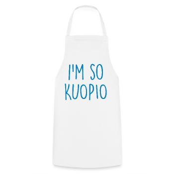 Kuopio Finland - Kochschürze - Weiß - Vorne - AI Model Male 185 dark (185cm)