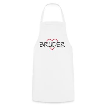 Brother Heart Gift Birthday - Cooking Apron - white - Front - AI Model Male 185 dark (185cm)