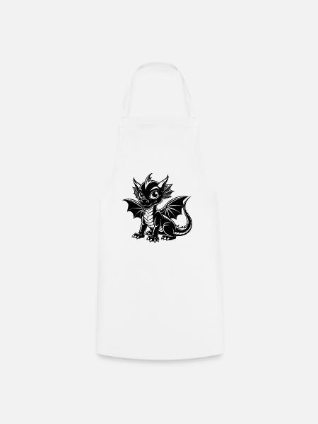 Babydrache - Kochschürze - Weiß