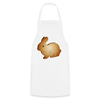Easter bunny biscuit motif with colourful sugar sprinkles - Cooking Apron - white - Front - AI Model Male 185 dark (185cm)