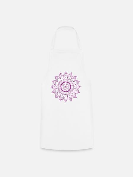 Mandala - Kochschürze - Weiß