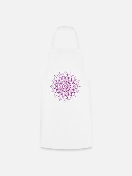 Mandala - Kochschürze - Weiß