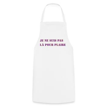 I'M NOT HERE TO PLEASE - Cooking Apron - white - Front - AI Model Male 185 dark (185cm)