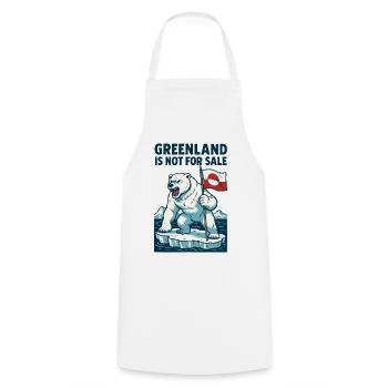Greenland Is Not For Sale - Kochschürze - Weiß - Vorne - AI Model Male 185 dark (185cm)