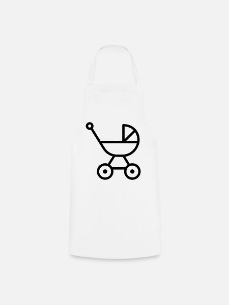 Kinderwagen - Kochschürze - Weiß