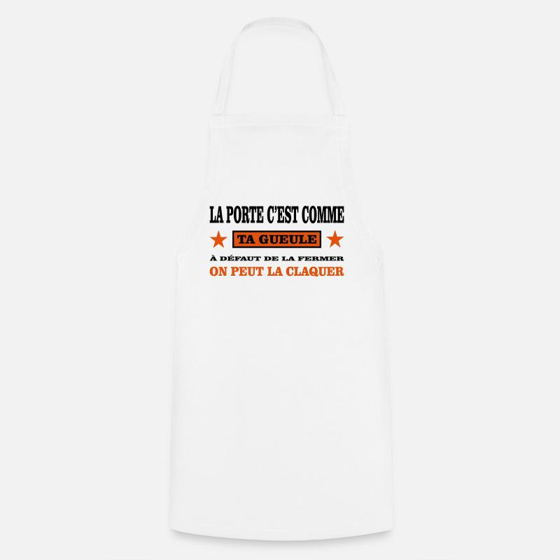 Shut up - Cooking Apron - white