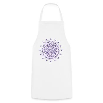 Mandala - Kochschürze - Weiß - Vorne - AI Model Male 185 dark (185cm)