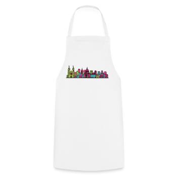 Arc de Triomphe de la Skyline de Montpellier - Tablier de cuisine - blanc - Devant - AI Model Male 185 dark (185cm)