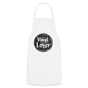 Vinyl Lover Vintage Musik Design - Kochschürze - Weiß - Vorne - AI Model Male 185 dark (185cm)