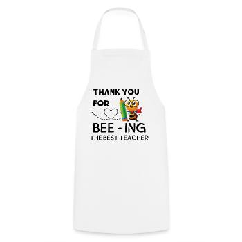 Thank You for Beeing the Best Teacher - Cooking Apron - white - Front - AI Model Male 185 dark (185cm)