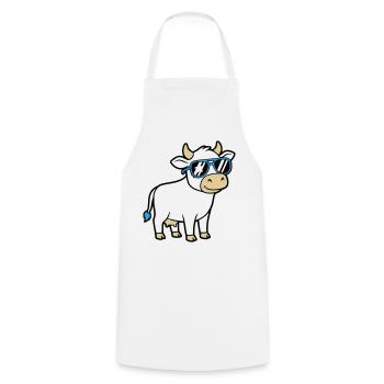 Lunettes de soleil Cool Cow Casual Vector - Tablier de cuisine - blanc - Devant - AI Model Male 185 dark (185cm)