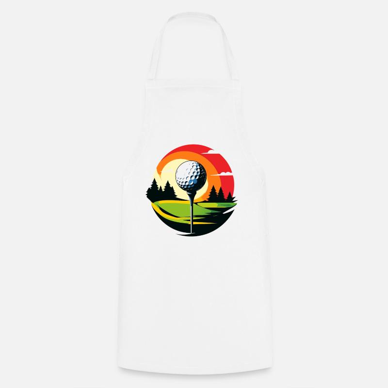 Golf Ball Golf Terrain Golf Golf Thème du Golf - Tablier de cuisine - blanc