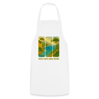 Seascape - Cooking Apron - white - Front - AI Model Male 185 dark (185cm)
