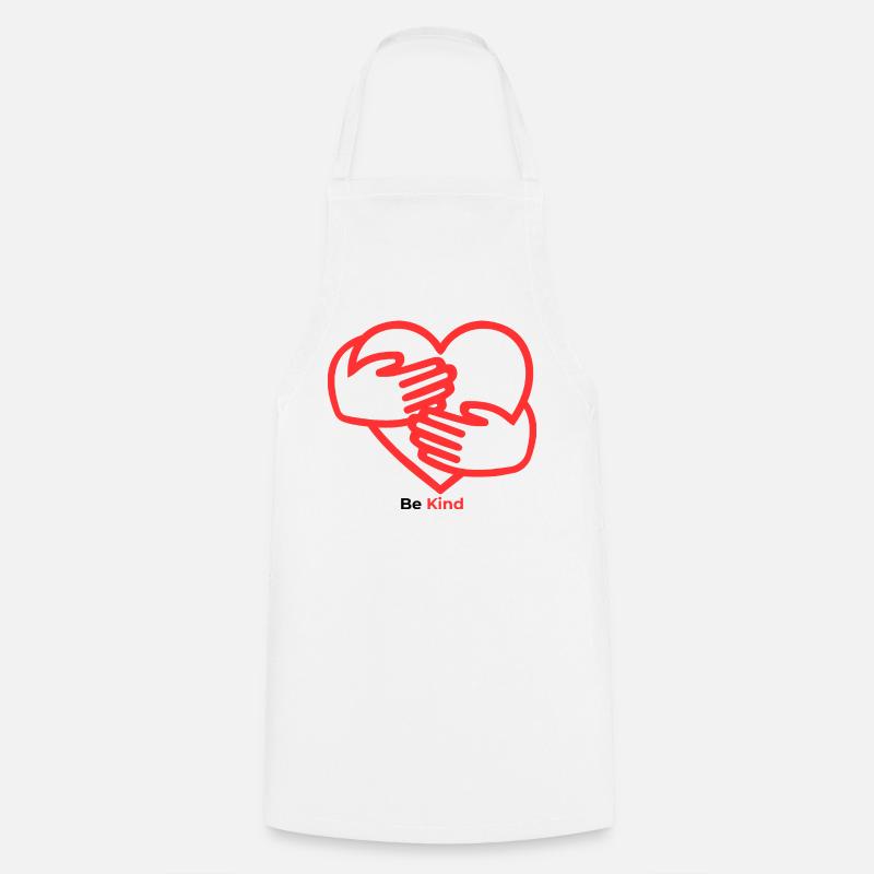 Hands in the heart Warmth - Cooking Apron - white