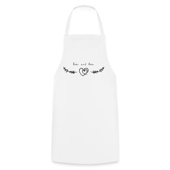 HeartRanke, doux foyer / design HeavenlyGoods - Tablier de cuisine - blanc - Devant - AI Model Male 185 dark (185cm)
