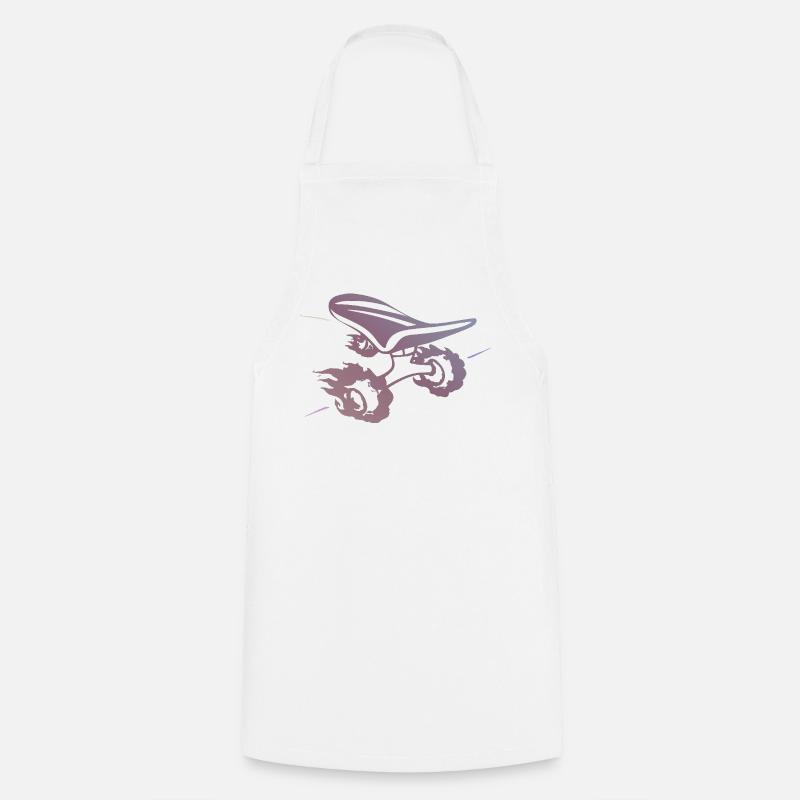 Gradient skateboard Silhouette Ride - Cooking Apron - white