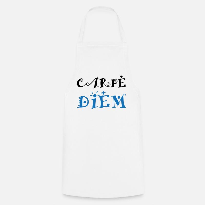 Carpe Diem - Cooking Apron - white