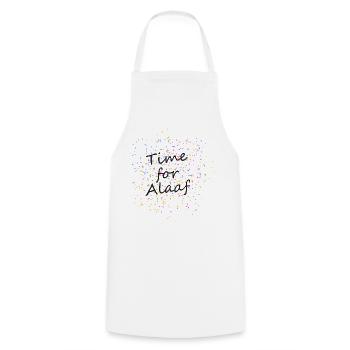 Carnaval de Cologne - Temps pour Alaaf - Chemise du Carnaval - Tablier de cuisine - blanc - Devant - AI Model Male 185 dark (185cm)