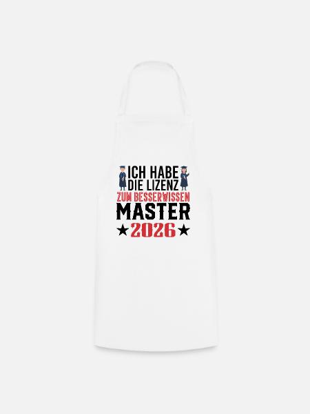 Master 2026 Abschluss Promotion Sponsion - Kochschürze - Weiß