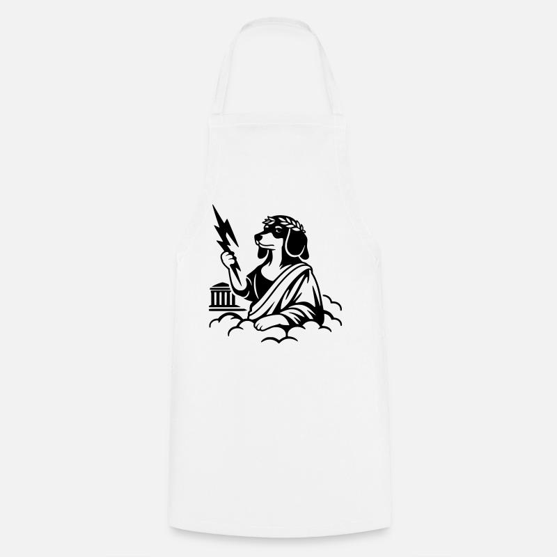 Zeus Wursto's Dachshund - Cooking Apron - white