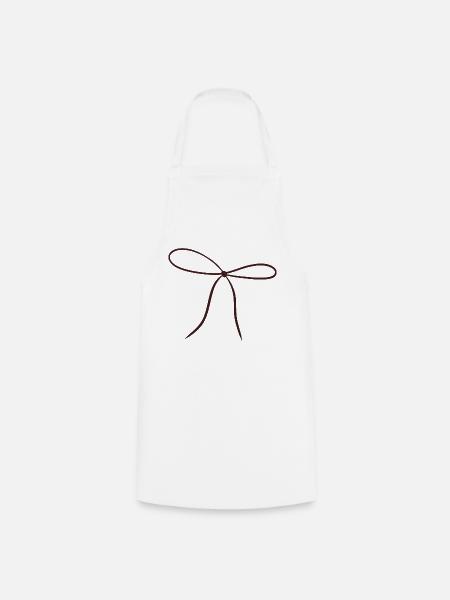 Bow Ribbon Minimalist - Kochschürze - Weiß