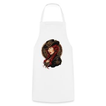 Femmes Steampunk Magnifiques Steampunk - Tablier de cuisine - blanc - Devant - AI Model Male 185 dark (185cm)