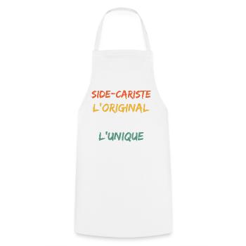 Humour alcool: l’ami qui n’est jamais venu - Tablier de cuisine - blanc - Devant - AI Model Male 185 dark (185cm)