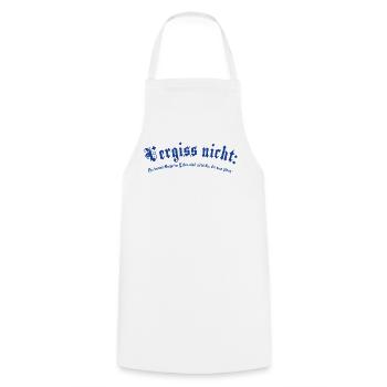 Vergiss Nicht Blau Gothic - Kochschürze - Weiß - Vorne - AI Model Male 185 dark (185cm)