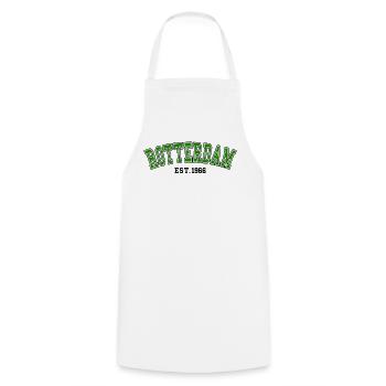 Rotterdam Est. 1966 - Cooking Apron - white - Front - AI Model Male 185 dark (185cm)
