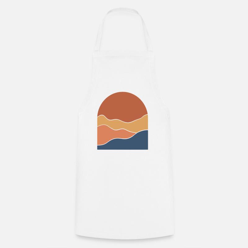 Couches de l’Horizon Chaud - Tablier de cuisine - blanc