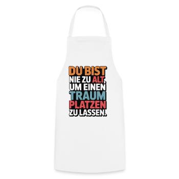 Never Too Old Dream Burst Design - Cooking Apron - white - Front - AI Model Male 185 dark (185cm)