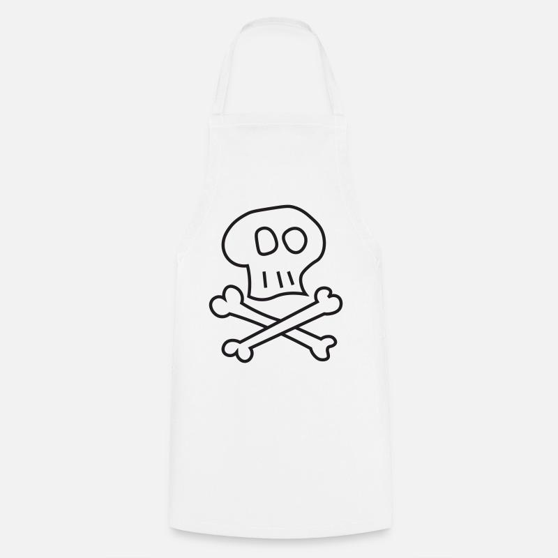 Skull_and_Bones - Cooking Apron - white