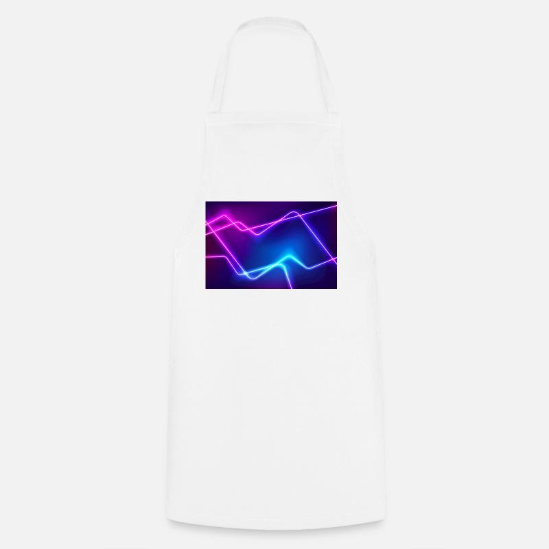 Neon Line Flow - Cooking Apron - white