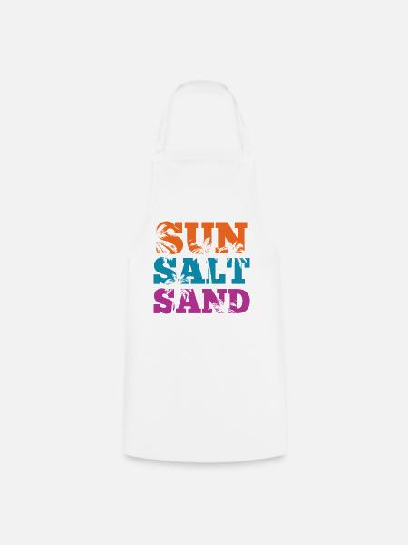 Sommer – Sonnensalz-Sand - Kochschürze - Weiß