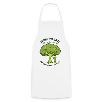Désolé pour le retard Les bois ont gardé mes disques Disc golf - Tablier de cuisine - blanc - Devant - AI Model Male 185 dark (185cm)