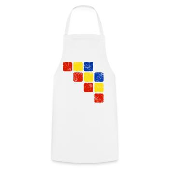 Colors Ornament Pattern - Basic Colors - Cooking Apron - white - Front - AI Model Male 185 dark (185cm)