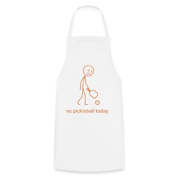 Un bonhomme bâton triste : pas de pickleball aujourd’hui - Tablier de cuisine - blanc - Devant - AI Model Male 185 dark (185cm)