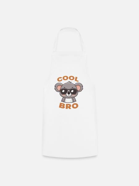 Koala Cool Bro mit Schutzbrille - Kochschürze - Weiß