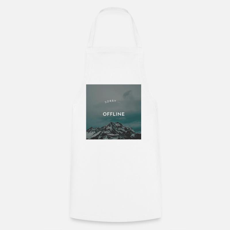 Offline in the mountains - Cooking Apron - white