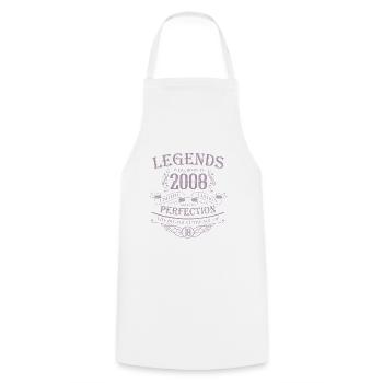 18 Birthday 2008 Legends Vintage Ornament - Cooking Apron - white - Front - AI Model Male 185 dark (185cm)